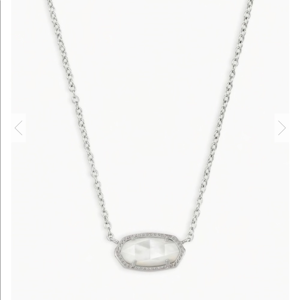 Elisa Silver Pendant Necklace In Ivory